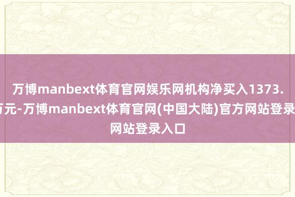 万博manbext体育官网娱乐网机构净买入1373.71万元-万博manbext体育官网(中国大陆)官方网站登录入口