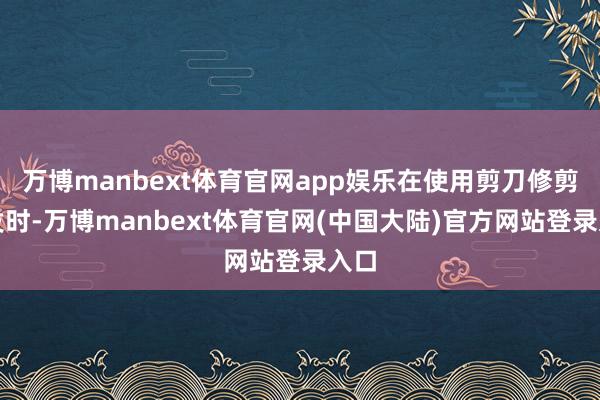 万博manbext体育官网app娱乐在使用剪刀修剪头发时-万博manbext体育官网(中国大陆)官方网站登录入口